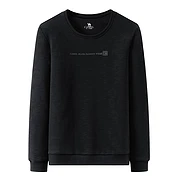 佳燦男裝 春秋季韓版純色寬松圓領(lǐng)上衣長(zhǎng)袖T恤潮流套頭衛(wèi)衣男