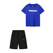佳燦童裝男童速干套裝新款夏裝洋氣兒童短褲中大童短袖兩件套