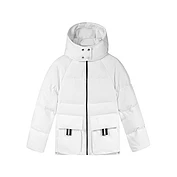 佳燦女裝羽絨服女秋冬季潮流百搭加厚短款保暖純色連帽茄克外套潮