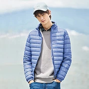 佳燦秋冬新潮流立領(lǐng)白鴨絨保暖短款外套輕薄版羽絨服男