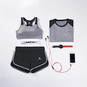 佳燦運(yùn)動(dòng)服健身服女士瑜伽服跑步訓(xùn)練服短袖三件套運(yùn)動(dòng)休閑套裝