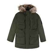 佳燦戶外羽絨服女2020冬季新款加厚工裝連帽派克毛領(lǐng)羽絨服外套男