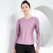 佳燦瑜伽服緊身T恤女新款運(yùn)動(dòng)服長(zhǎng)袖跑步晨跑健身服透氣上衣秋季