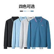 佳燦男裝 2021春季新款長袖POLO衫男士休閑T恤帥氣翻領(lǐng)上衣打底衫
